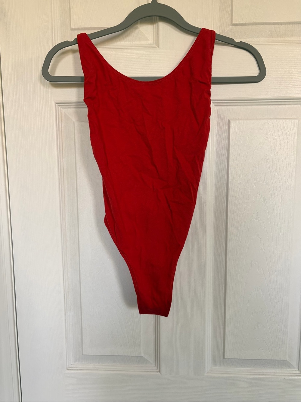 American apparel, cotton spandex bodysuit Red
